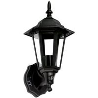Show details for  Full Lantern with PIR, E27 (Lamp Not Included), Black, IP44