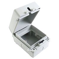 Show details for  IP65 Outdoor Socket Box, 1 Gang, Grey