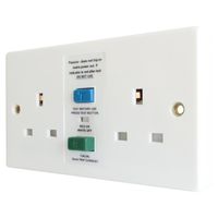 Show details for  13A Unswitched RCD Socket, 2 Gang, White