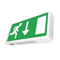 Show details for  4W LED Maintained Emergency Exit Box Sign, Down Arrow Legend, IP20, White
