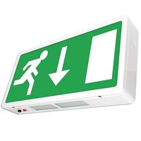 Show details for  4W LED Maintained Emergency Exit Box Sign, Down Arrow Legend, IP20, White