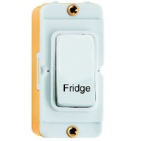 Show details for 20AX Double Pole Rocker Module 'Fridge', White, White Trim, GRID-IT Range