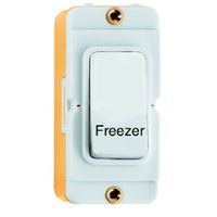Show details for 20AX Double Pole Rocker Module 'Freezer', White, White Trim, GRID-IT Range