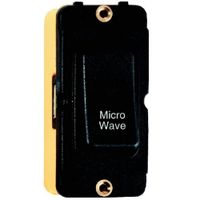 Show details for 20AX Double Pole Rocker Module 'Microwave', Black, Black Trim, GRID-IT Range