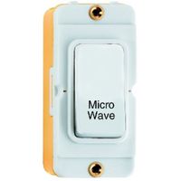 Show details for 20AX Double Pole Rocker Module 'Microwave', White, White Trim, GRID-IT Range