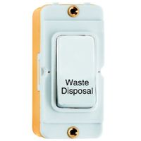 Show details for 20AX Double Pole Rocker Module 'Waste Disposal', White, White Trim, GRID-IT Range