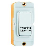 Show details for 20AX Double Pole Rocker Module 'Washing Machine', White, White Trim, GRID-IT Range