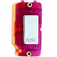 Show details for  13A Fuse and Neon Halo Module, Bright Chrome, Red Trim, GRID-IT Range
