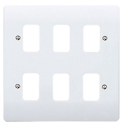 K Whi Mk Logic Grid Plus Module Front Plate White Yesss Electrical