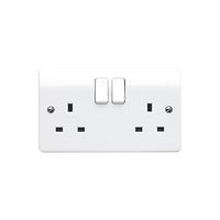 Show details for  Logic Plus 13A 2 Gang DP Switched Socket - White