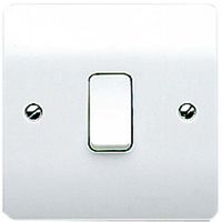 Show details for  10A 2 Way Plate Switch, 1 Gang, White, Logic Plus Range