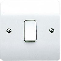 Show details for  10A Intermediate Plate Switch, 1 Gang, White, Logic Plus Range