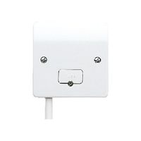 Show details for  Logic Plus 13A 1 Gang Unswitched Lockable Fused Spur with Flex Outlet - White