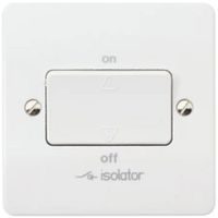 Show details for  10A 3 Pole Fan Isolator Switch with Padlock, 1 Gang, White, Logic Plus Range