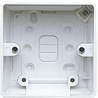 Show details for  Moulded Surface Box, 1 Gang, 40mm, White, Logic Plus Range