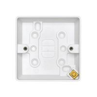 Show details for  16mm 1 Gang Surface Box - White