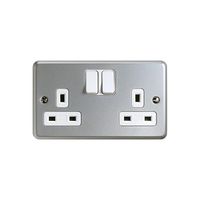 Show details for  Metalclad Plus 13A 2 Gang DP Switched Socket