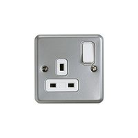 Show details for  Metalclad Plus 13A 1 Gang DP Switched Socket with Dual Earth Terminals