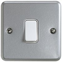 Show details for  Metal Clad 10A 2 Way Switch, 1 Gang, Grey, Metalclad Plus Range