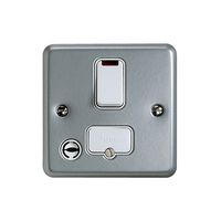Show details for  Metalclad Plus 13A 1 Gang DP Switched Fused Spur with Neon & Flex Outlet