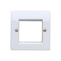 Show details for  White 2 Module Euro Frontplate