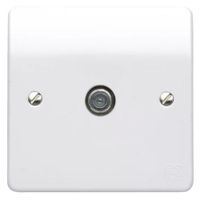 Show details for  Non Isolated F-Type Satellite Socket, 1 Gang, White, Logic Plus Range