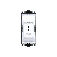 Show details for 20A 2 Way DP Emergency Lighting Grid Plus Key Switch marked 'EMG LTG TEST'