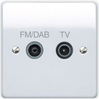 Show details for  Non Isolated Twin TV/FM Dab Diplexer, 1 Gang, White, Logic Plus Range