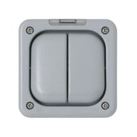 Show details for  Masterseal Plus 10A IP66 2 Gang 1 Way Switch - Grey