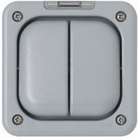 Show details for  Weatherproof 10A 2 Way Switch, 2 Gang, Grey, IP66, Masterseal Plus  Range