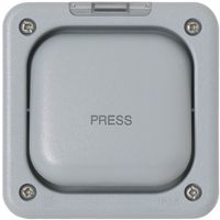 Show details for  Weatherproof 10A 2 Way Switch 'Press', 1 Gang, Grey, IP66, Masterseal Plus  Range