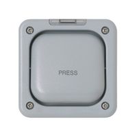 Show details for  10A Masterseal Plus 2 Way Marked 'Press' Switch, 1 Gang, IP66, Grey