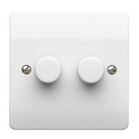 Show details for  LED Dimmer Switch, 2 Gang, 2 Way, White