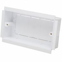 Show details for  Socket Mounting Box, 2 Gang, 35mm, White