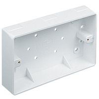 Show details for  Accessory Box, 2 Gang, 44mm, PVC, White