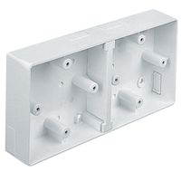 Show details for  Accessory Box, 1+1 Gang, 44mm, PVC, White