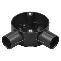 Show details for  Angle Box, 20mm, PVC, Black