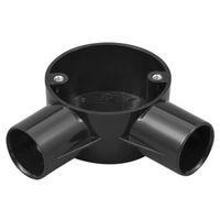 Show details for  Angle Box, 25mm, PVC, Black