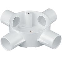 Show details for  4 Way Junction Box, 20mm, PVC, White
