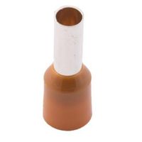 Show details for  Insulated Bootlace Ferrule, 10mm², Brown, T Range (French)