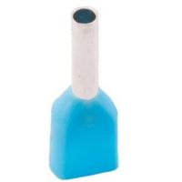 Show details for  Insulated Twin Entry Bootlace Ferrule, 2.5mm², Blue