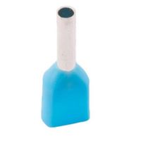 Show details for  Insulated Twin Entry Bootlace Ferrule, 2.5mm², Blue