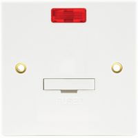 Show details for 13A Fused Connection Unit with Neon, 1 Gang, White, Arctic Edge Range