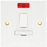Show details for 13A Switched Fused Connection Unit with Neon, 1 Gang, White, Arctic Edge Range