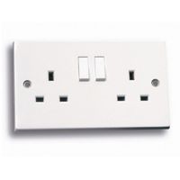Show details for  2 gang switched BS 1363 13A SOCKETS