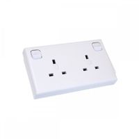 Show details for  Single to double BS 1363 13A SWITCHED CONVERTER SOCKETS (Suitable for 25mm flush or 29mm surface boxes)