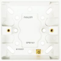 Show details for Surface Mounted Pattress, 1 Gang, 16mm, White, Urea, Arctic Edge Range