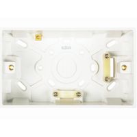 Show details for Surface Mounted Pattress, 2 Gang, 47mm, White, Urea, Arctic Edge Range