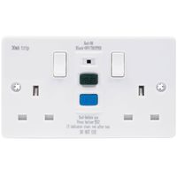 Show details for  13A Switched RCD Socket, 2 Gang, White, Arctic Edge Range