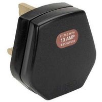 Show details for  13A Fused Resilient Plug Top, Black